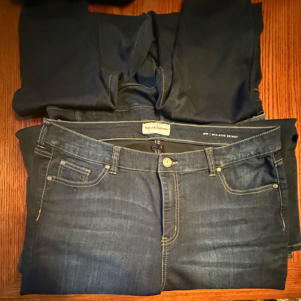Dark Blue Mid-Rise Skinny Jeans